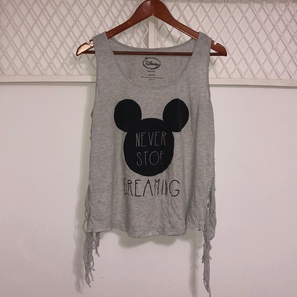 DISNEY ‘Never Stop Dreaming’ Fringe Tank Top